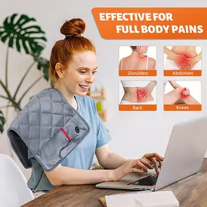 Vofuoti Portable Heating Pad, Cordless Weighted Heating Pads with 10000mAh Battery and 3 Heat Settings, Electric Heated Pad for for Back, Abdomen, Neck & Shoulder, Gift for Family