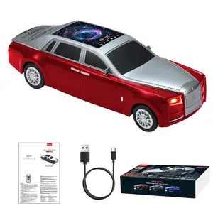 WSTER WS-610 Luxury Sedan Replica Bluetooth Speaker – LED Starry Sky Screen Display, HD Sound, TWS Stereo,FM Radio, USB/TF Playback, Built-in Microphone, Portable Wireless Gift for Car Enthusiasts