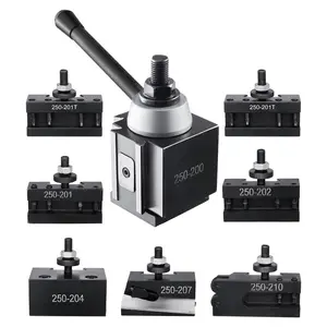 VEVOR Quick Change Tool Post Set,  8 Pcs, Includes Lathe Tool Holders, Wedge Type Tool Post with Turning Tool Holder Accessories, for Mini Lathe & Metal Lathe 10"-15" Swing, Durable Steel Material