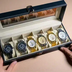 Valentine's Day Men's Modern Round Dial Analog Quartz Wristwatch, with Box, Fashionable Casual Trendy Wristwatch for Party, Daily Decor,Trendy All-match & Exquisite Durable Watch Set for Birthday Gift, Modern Fashionable Wristwatch field men pilot tiktoks