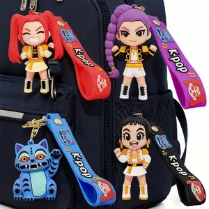 4pcs KPOP Keychain, Tiger Character PVC Figure Keychain, Cute Harajuku Style Key Ring for Kids & Fans ChristmasGift 2026