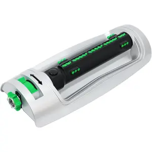 RESTMO Turbo Oscillating Sprinkler with 21 Durable Nozzles, Weighted Base, Covers Up to 4,200 Sq. Ft., Adjustable Width Sprinkler for Yard