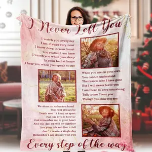 1 Piece Personalized Memorial Blanket Gift, Remembrance of Loved Ones, Memorial Blanket Gift, Suitable for Family Members, Grandparents, Mom, Dad, Siblings, Soft Flannel Blanket, Local Warehouse
