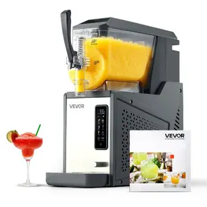 4L/135oz No-Ice Slushie Ice Making Machine, Single-Tank Frozen Drink Maker with Discharge Handle, Temperature Control & Self-Cleaning, Home Margarita Maker