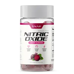 Snap Supplements - Sugar Free Nitric Oxide Beet Root Gummies - Cherry Flavor - Heart Health, Energy Boost - Circulation - Nitric Oxide Booster - 3rd party tested