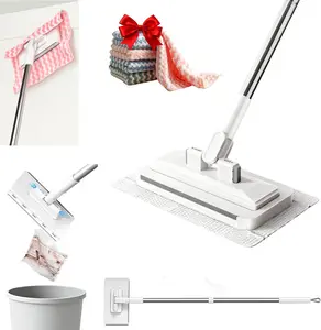 Snap Grip Mini Mop Touch-Free Press Grip Removable Polvo Portable Self-Squeeze Lazy Dust Sweeping Mop for Wet Dry Cleaning