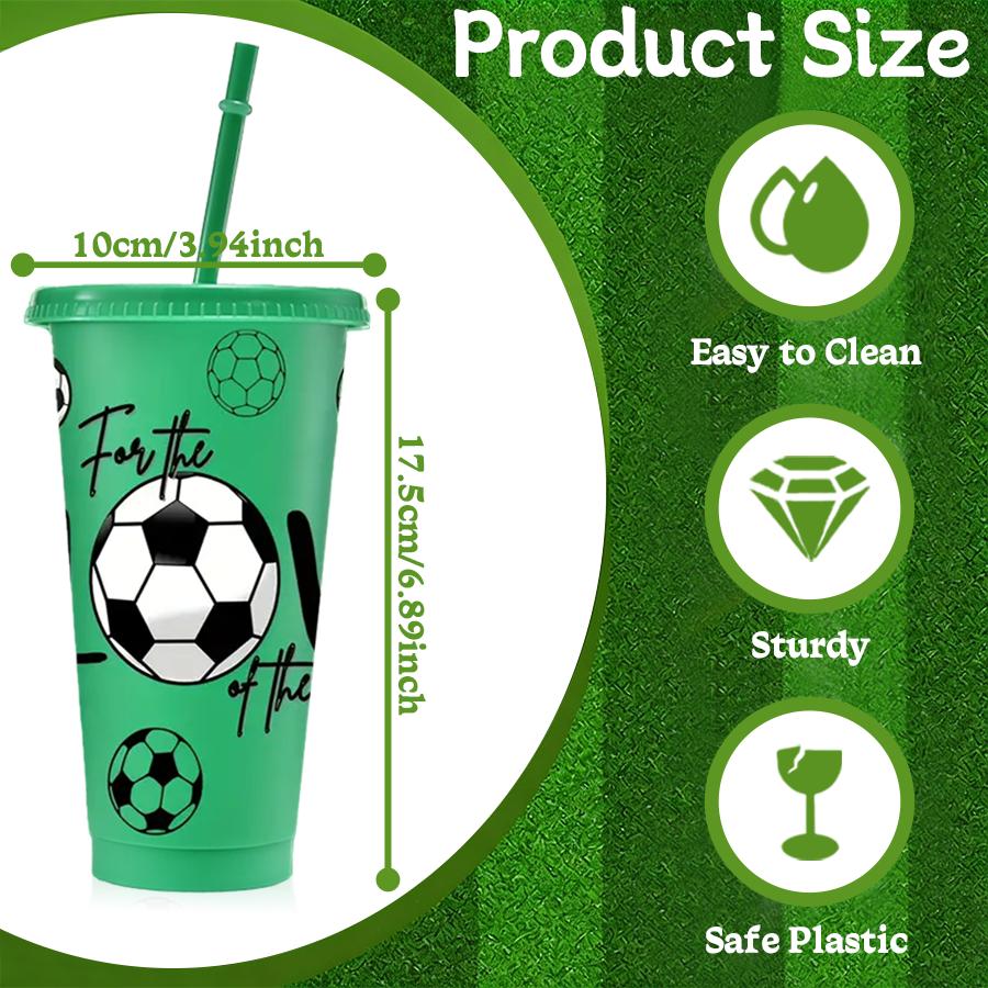 HILAKE 20 pcs plastic cups (includes cup lids and straws) | Travel cups available in multiple colors | Includes a cup brush and 5 straw brushes | Suitable for home decor, kitchen accessories, coffee cups, and water bottles