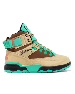 Ewing Athletics Patrick Ewing 33 HI WINTER Beige Mint Leaf Men's Basketball Sneakers Lace-Up Closure Stylish Performance Footwear