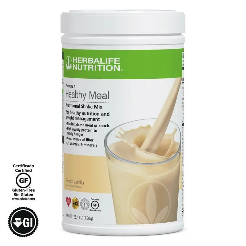 Herbalife High-Protein Nutritional Meal Replacement Shake Mix - French Vanilla Flavor, 750g, High Quality Dietary Protein Supplement, Vitamins, Minerals, Daily Energy Beverage for Adults