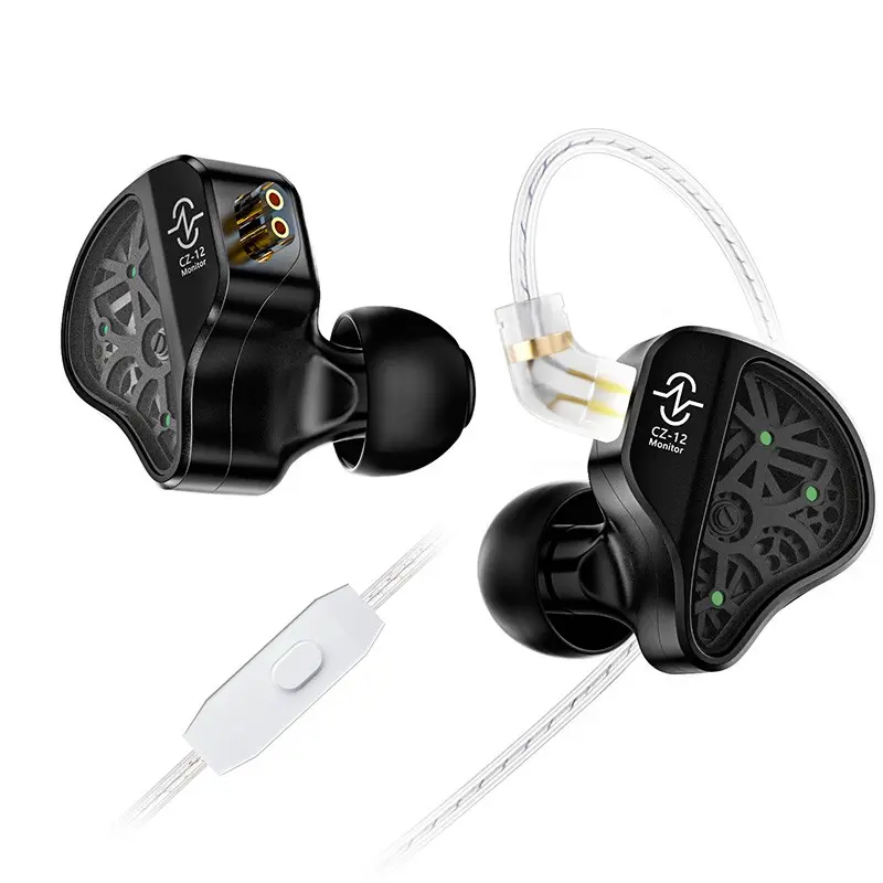 Ccz Cz12 High Fidelity In-Ear Headphones, Full-Metal Wired Earbuds, IEM Earphones, Perfect for Audio Enthusiasts, Professional Monitoring, High Quality Headphones