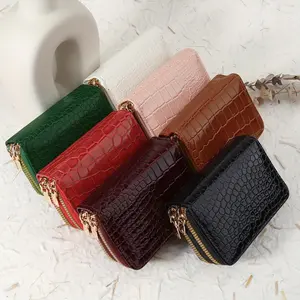 Women's simple double-zipper short wallet, fashionable zippered coin purse, high-quality credit card holder, simple and casual with multiple card slots tote bag handbags luxury designer crossbody women shoulder real