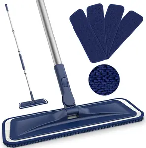 Heavy Duty Wet Mop for Commercial Use – Cotton Mop with Telescopic Handle for Large Area Cleaning