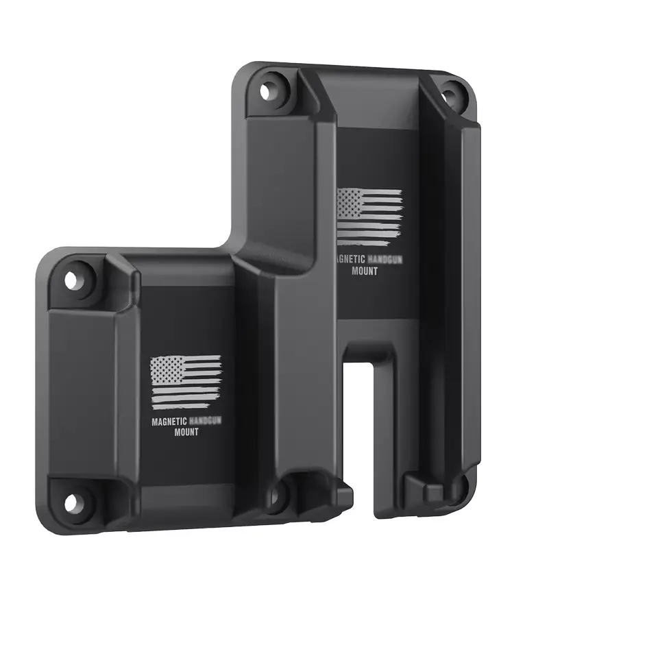 Magnetic Gun Holster Mount - Adjustable Hidden Mount Bracket for Quick Draw Pistol Car Carry with a Secure Hold