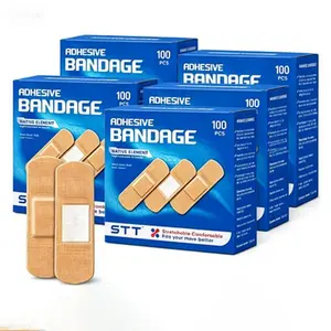 GTT Flex Fabric Adhesive Bandages, Breathable Sterile Strips for Minor Wounds Cuts Scrapes First Aid