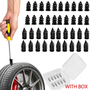 20/40PCS Tire Plug Kit ,Rubber Flat Tire Repair Kit for Fast Repair of Tire Punctures,Durable Car Tire Repair Kit Self-Service Repair Nails for Car Motorcycle Truck Vehicle