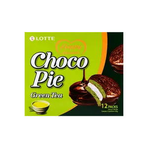 LOTTE Choco Pie | Green Tea Flavor | 12 Packs