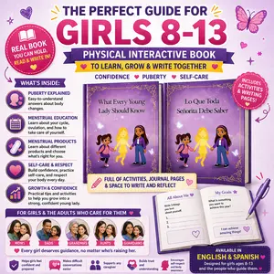 Girls Puberty Book Ages 8–13 | Menstrual Education, Ovulation, Self-Care & Confidence | Interactive & Language Option Teen Girl Book