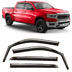 In-channel Extra Durable Rain Guards For Ram 1500 2019-2025 Crew Cab  Window Deflectors Vent Visors 4 Pieces - 220159
