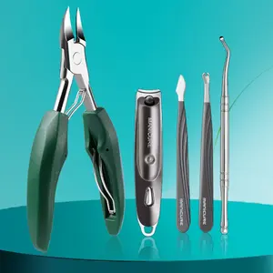 German Style Nail Clippers Set, Thick Toe Nippers, Sharp Eagle Beak Scissors, Pedicure Tool Kit, 5-Piece Foot Care Set, Manicure