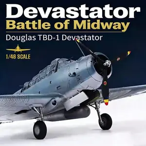 Greatwall 1/48 Scale Model Kit, L4807 Devastator Douglas Tbd-1 Vt-8 at Midway 1942, Detailed Wwii Aircraft Hobby Model