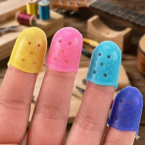 Breathable Silicone Guitar Finger Caps: Anti-Slip, Sweat & Blister Proof. Ventilated Design for Comfort & Fit. Essential Practice Accessory, Music Protection Gear, Secure & Comfortable Finger Guards.