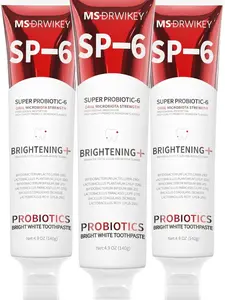 SP-6 Probiotic Whitening Toothpaste - Enhanced Formula with 6 Probiotics for Teeth Whitening and Gum Health - Enamel-Safe, Fluoride-Free, Fresh Mint Flavor, 4.6oz (3)