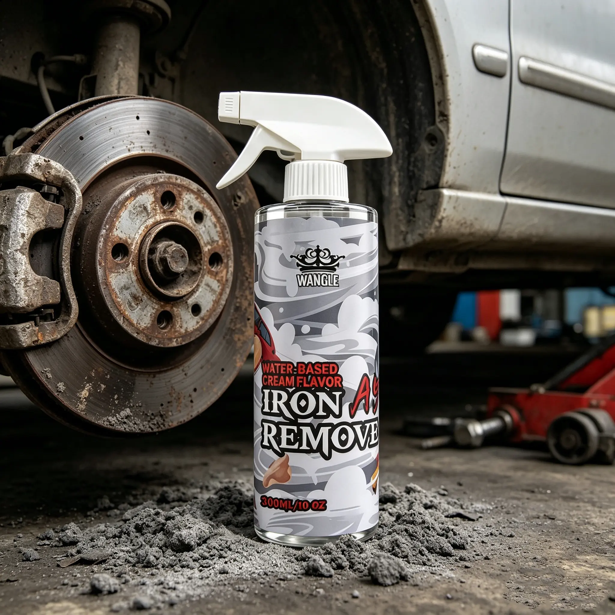 Professional Grade Car Iron Dissolver Spray, EliminatesRail Dust, Oxidation Spots & Brake Residue WithoutScratching Paint