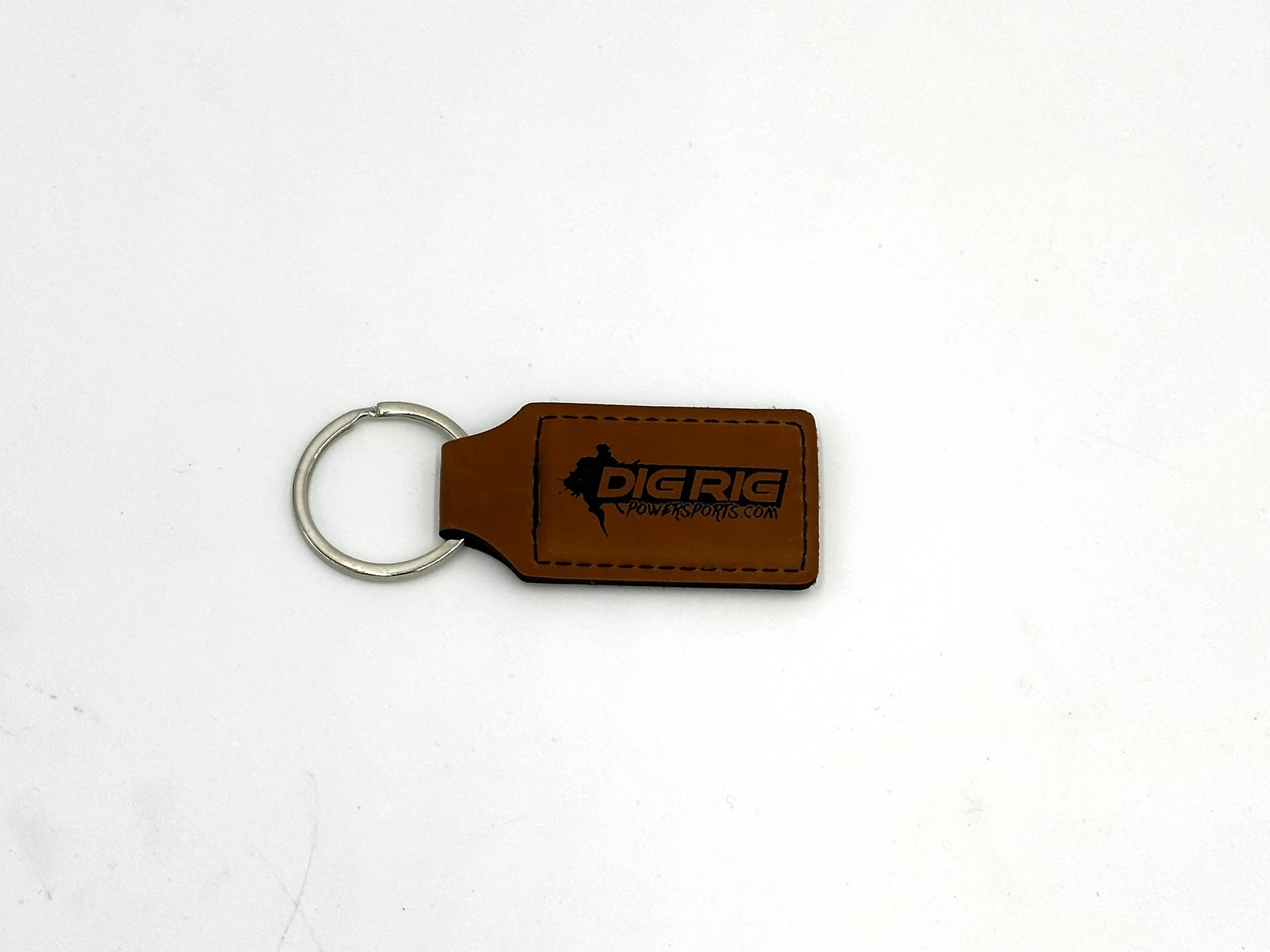 Dig Rig Leather Key Chain Tag