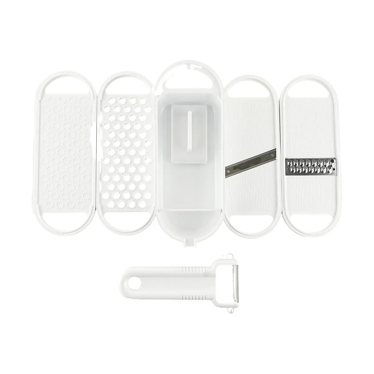 FREIZ Japan GC Vegetable Slicer Set - Mandoline Grater for Kitchen Prep, White