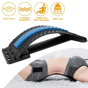 Back Massage Stretching Device Multi-Level Lumbar Spinal Support Stretcher Herniated Disc Upper Lower Back Pain Relief,summervibes