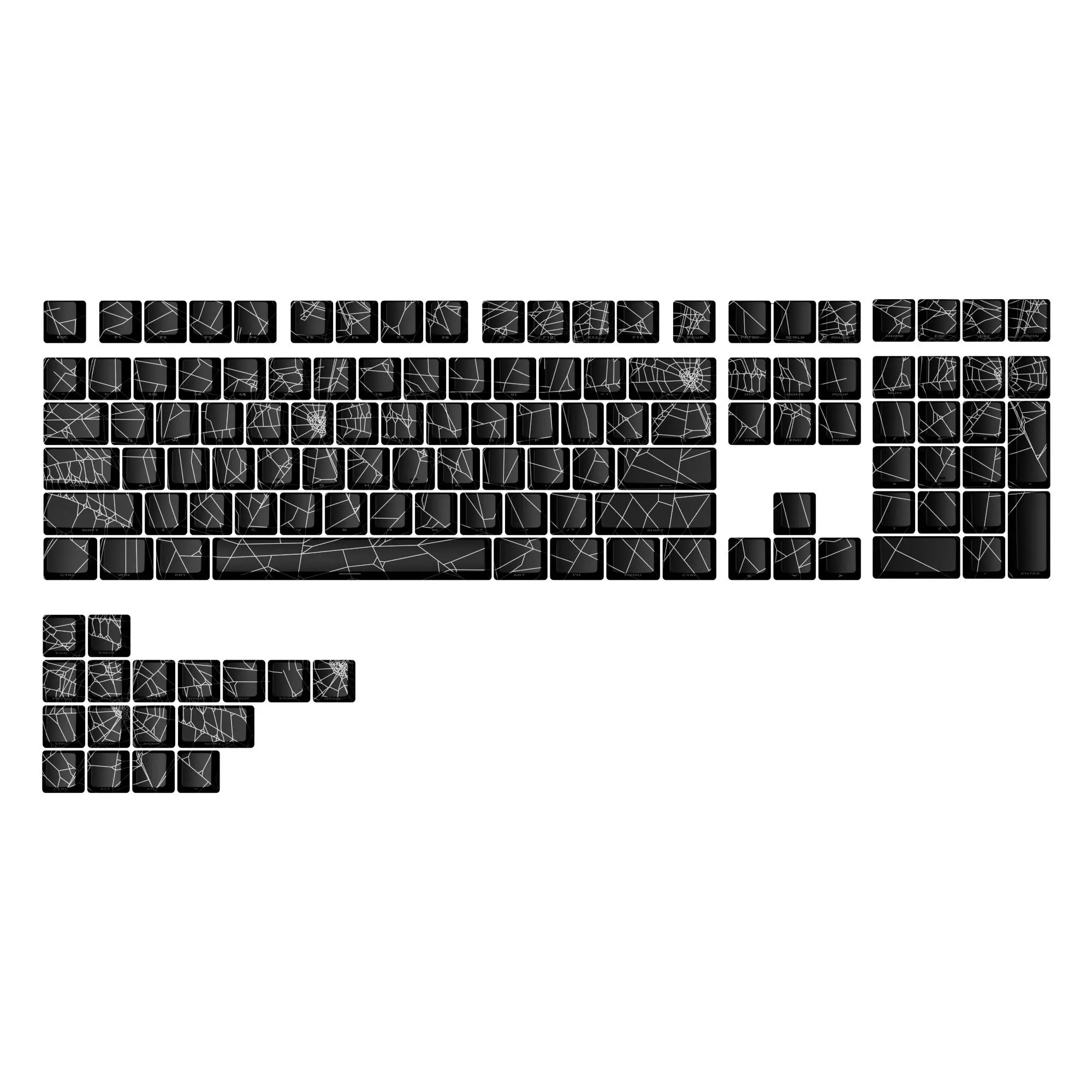 [Keycap Only] FURYCUBE Spider Web/Lightning Keycaps for Mechanical Keyboard, PBT Material, 60% 75% 90% Full Key Compatible, Cool Keycap, Gaming Setup, Desk  Accessories