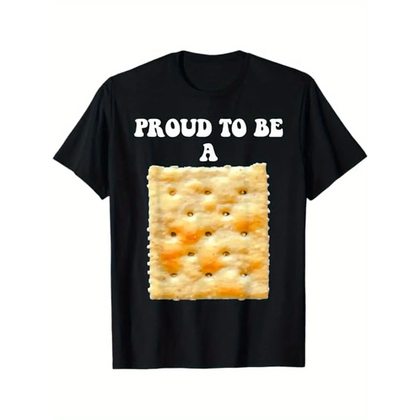Proud to be a Cracker Graphic T-Shirt, Unisex Casual Slogan Tee in Heavyweight 100% Cotton, Classic Fit for Halloween Costume, Tshirt, Shortsleeve, Fabric, Menswear