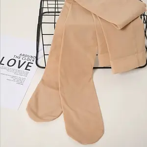 1-Pack/2-Pack Girls' Dance Socks,/Tights, Children's White Pantyhose, Thin Professional Practice Leggings, Skin-Tone Dance Socks, Comfortable and Breathable, Girls' Dance Bodysuit Socks
