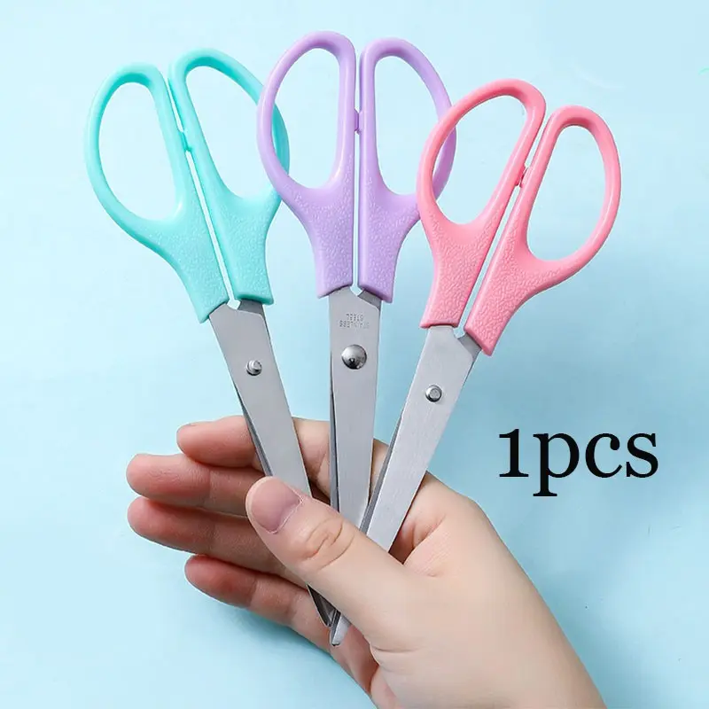 Colorful Office Stationery Scissors, 170mm Student Craft Knife, Safe Round Tip Scissors, Ideal for DIY Projects & School Use, Classroom Supplies, Office Cutting Supply