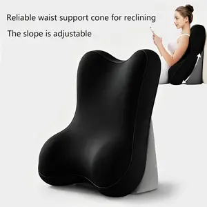 Multifunctional Bed Head Reading Pillow, Neck and Waist Support Adjustable Backrest Pad, Bedroom Sofa Office Phone Holder, Memory Foam Cushion