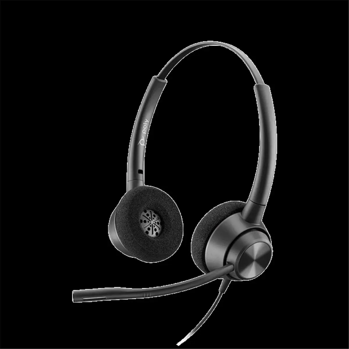 212 MAIN Poly EncorePro 300 Series Binaural Over-the-Head Headset for Contact Centers with Noise-Canceling Audio