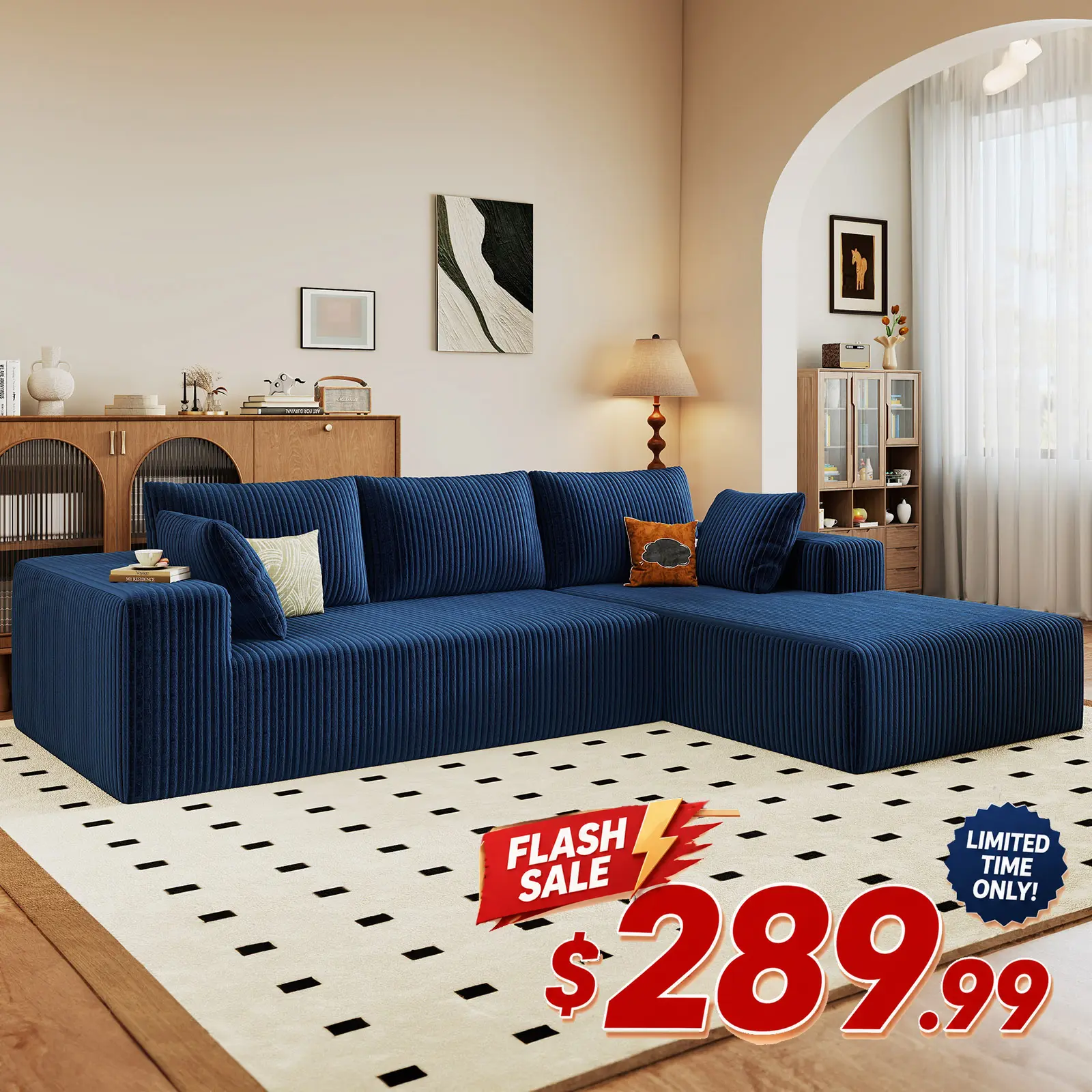 L Shaped Modern Chenille Sofa Set Free Combination Living Room Room Side Recliner Boneless Sectional Couch Family Home Sofa