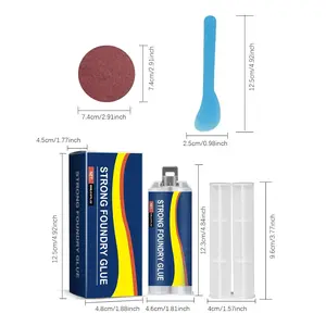 Enhanced casting glue, Metal Repair Glue, Casting Repair Glue, High Temperature Resistant Liquid Metal Welding Filler for Metal Casting Defect, AB Glue new semi