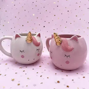 Cute Cartoon Unicorn Ceramic Mug, Unique Office Cup, Adorable Design, Perfect Gift Idea, Durable and Stylish Drinkware, Coffee Mug