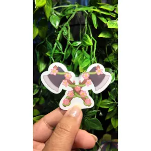 Flower Axe Glossy Vinyl Sticker