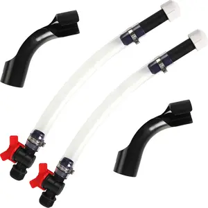 Fuel Jug Hose 3044 Replacement Kit with 2 Elbow Adapters,2 Fuel Hoses with Valve,Compatible with VP Racing Fuel Jug,5.5 and 10 Gallon Fuel Cans,Diesel Fuel Can,Dirt Bike,Motorcycle Accessories