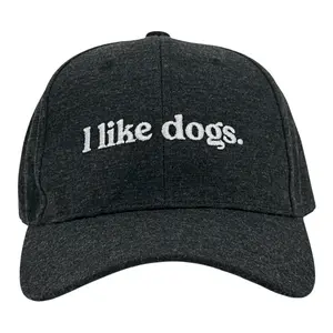 I Like Dogs Hat Funny Sarcastic Pet Graphic Novelty Cap Funny Hats Funny Dog  Novelty Caps for Men Black - I Standard