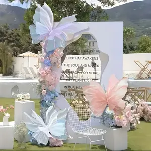 Butterfly Decoration Set (3 Pieces), 3D Fabric Butterflies in, Wedding Party Decor, Wedding Arch Backdrop, Festival Outdoor Photography Backdrop, Photo Backdrops
