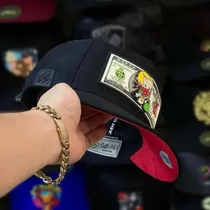 Black Money Hand Cap, HIPHOP sports basketball Hat-Personalized hats for men and women, Adjustable Hat, Stylish Black Money Hand Cap for All, Casual for all seasons