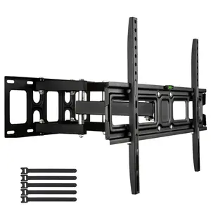 Heavy Duty TV Stand Mount for 32-70 inch TVs, Double Pendulum Large Base Stand Tabletop, Max VESA 600x400mm, Holds up to 50kg, ±10° Tilt Adjustable Height TMDS-101