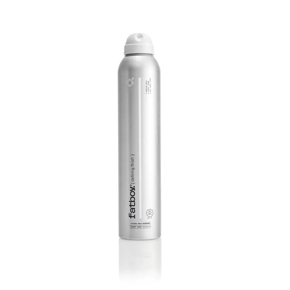 Fatboy Defining Finish Hair Spray, Anti Frizz, Long Lasting Flexible Hold, Tames Flyaways, Shine Finish, Lightweight & Touchable Formula, Hair Care for All Hair Types, Paraben Free, Color Safe, 8 oz