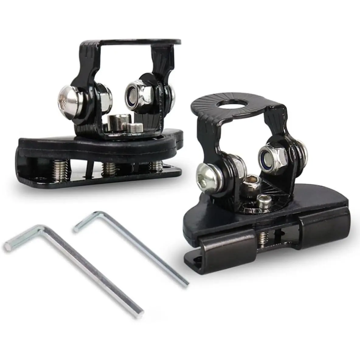 2 count LED Light Bar Mounting Brackets, Universal Hood Light Mounts, Adjustable Ditch Light Brackets, Work Light Mount Bracket Auxiliary Lighting Accessories for Off Road