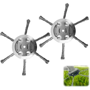 Steel Wire Grass Trimmer Head, 2025 New String Trimmer Replacement Head, Universal Brush Cutter Steel Head for Lawn Mower Edging, 6 Inch Steel Wire Weed Brush Cutter Trimmer Head