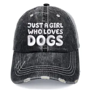 Just A Girl Who Loves Dogs Embroidered Hat