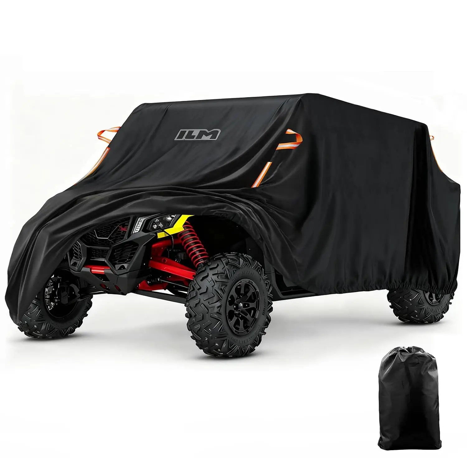 UTV Cover Waterproof Windproof All-Weather Protection Compatible with Can Am Polaris Kawasaki Textron 4-6 Seaters Model MC04
